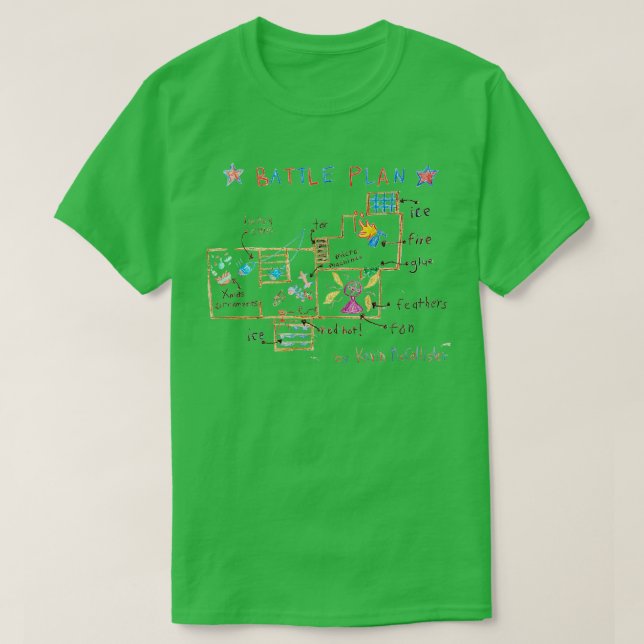 Camiseta Plano de batalha (Frente do Design)