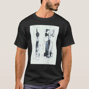 Camiseta Plano de Carro de Corrida de Fórmula Engenharia Me