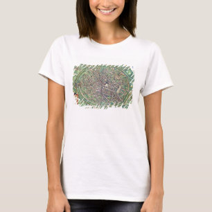 Camiseta Plano de cidade de Bruges, 'de Civitates Orbis