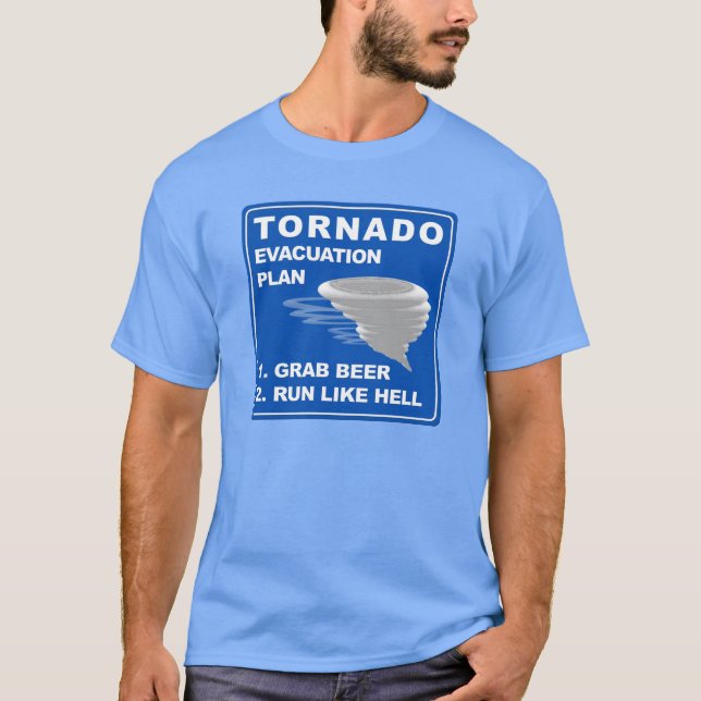 Camiseta Plano de Evacuação de Tornado (Frente)