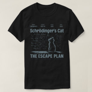 Camiseta Plano de Fuga do Gato de Schrödinger  Física Ciênc