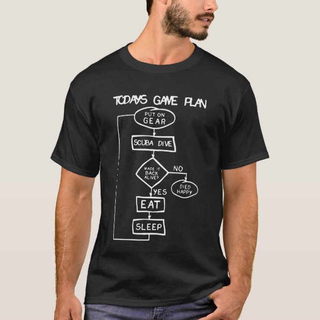 CAMISETA PLANO DE HOJE - MERGULHO DE MERGULHADOR (Frente)
