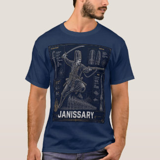 Camiseta Plano de Janissário Cartaz de Infantaria Elite Oto