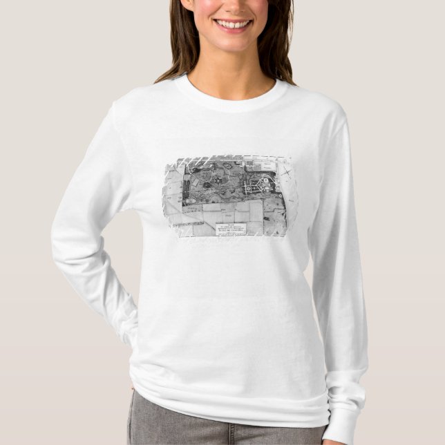 Camiseta Plano de Parc Monceau em Paris (Frente)