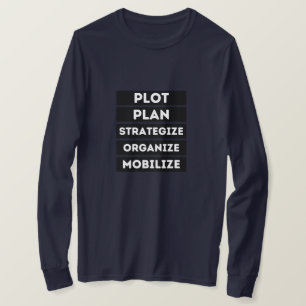 CAMISETA PLANO DE PLOT ESTRATEGIZE A MOBILIZAÇÃO ORGANIZA