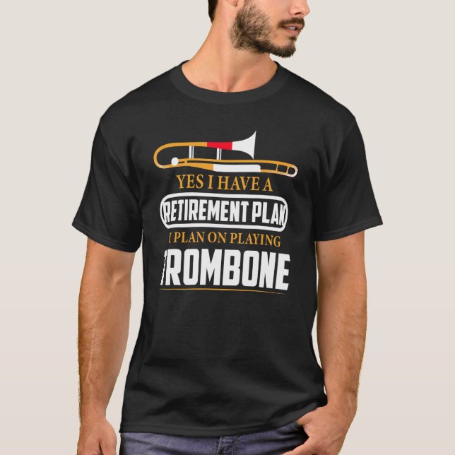 Camiseta Plano De Reforma I Planejo Jogar Trombone Jazz (Frente)