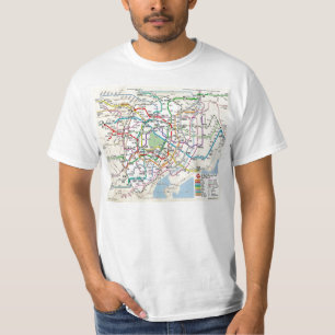 Camiseta Plano do metro de TÓQUIO
