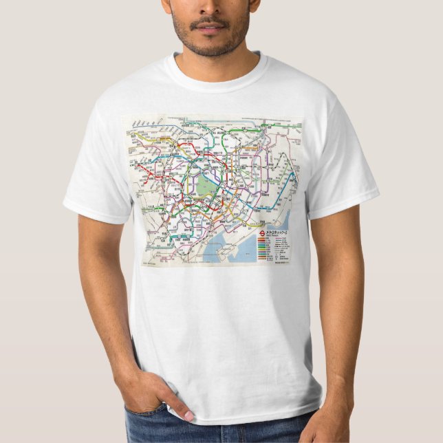 Camiseta Plano do metro de TÓQUIO (Frente)