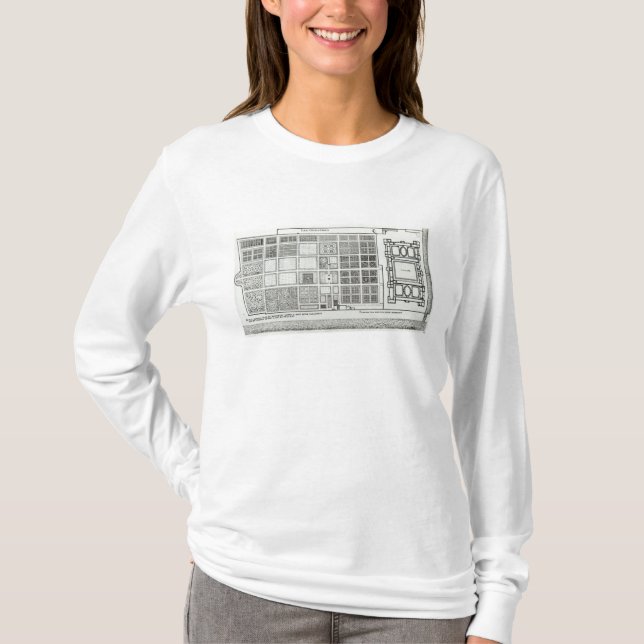 Camiseta Plano do palácio e do jardim (Frente)