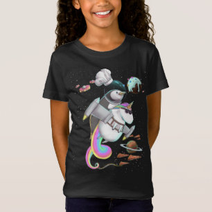 Camiseta Plano do Partido Espacial da Pizza Comida da Unicó