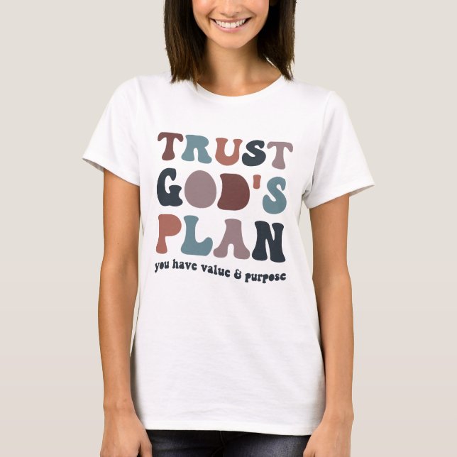 Camiseta Plano dos Deuses Confiantes, Trendy Christian (Frente)