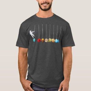 Camiseta Plano Espacial do Astronauta do Sistema Solar Engr