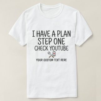 Camiseta Plano Etapa Um Verificação YouTube Churrasco Diver