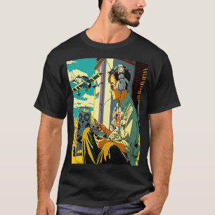 Camiseta Plano Legal de Miniatura Plano Retro Rádio Control