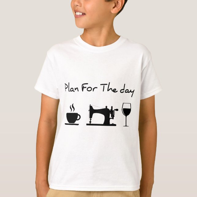 Camiseta Plano Para O Dia Da Seminária De Café Engraçado (Frente)