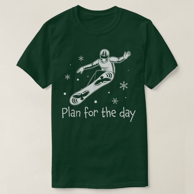 Camiseta Plano Para O Dia De Snowboard Snowboard Dons Sn (Frente do Design)
