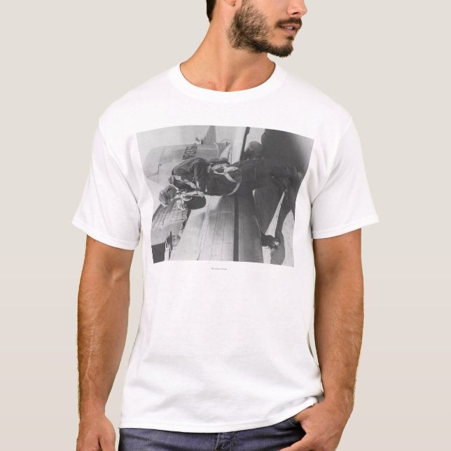 Camiseta Plano piloto do embarque de Howard Hughes (Frente)