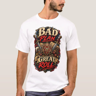 Camiseta Plano Ruim Grande Rolagem Jogo de RPG de Mesa Dive