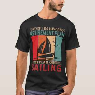 Camiseta Plano sobre o Barco do Capitão Marinheiro