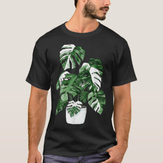Camiseta Plano Variegado da Casa de Variegata da Monstera D