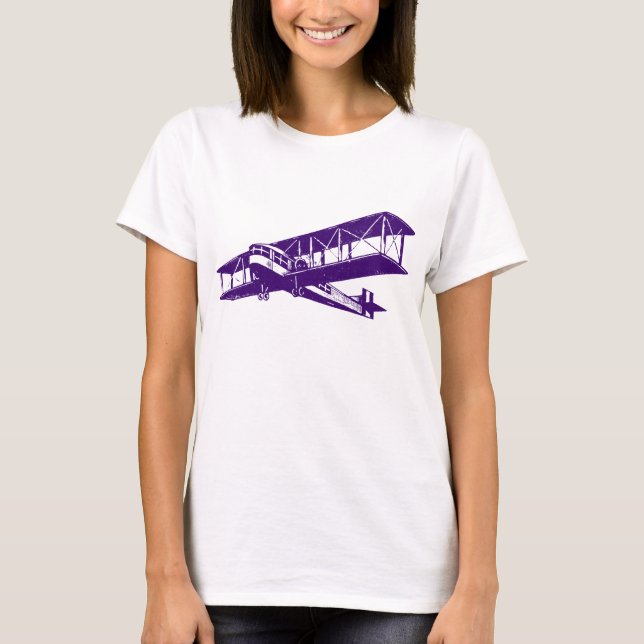 Camiseta Plano Vintage - Roxo Profundo (Frente)