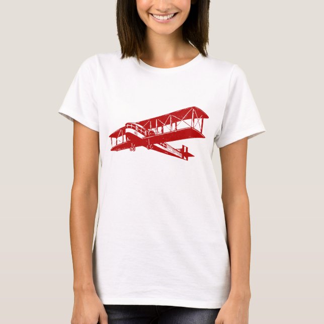 Camiseta Plano Vintage - Vermelho Ruby (Frente)