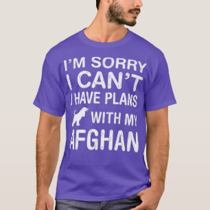 Camiseta Planos Com Meu Cachorro Afegão Engraçado Pet Lover