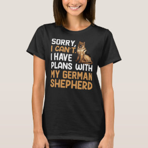 Camiseta Planos com meu German shepherd Shepard Sheph Alemã