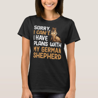 Camiseta Planos com meu German shepherd Shepard Sheph Alemã