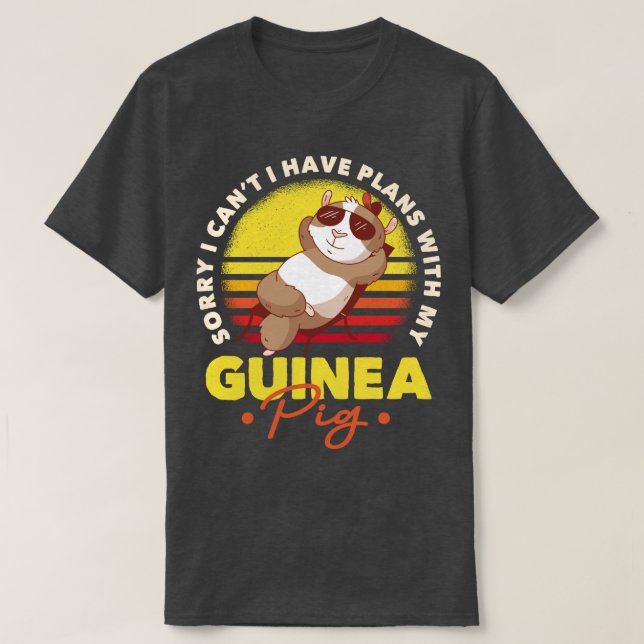 Camiseta Planos com meu guineense Pig Cavy Roddent (Frente do Design)
