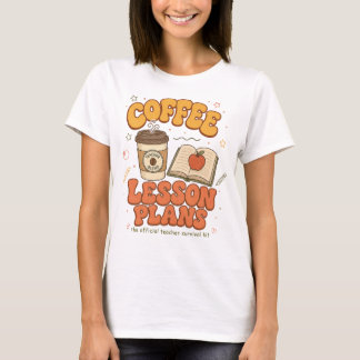 Camiseta Planos de Aula de Café Kit de Sobrevivência do Pro