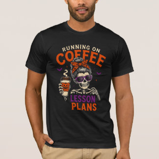 Camiseta Planos de Aula Funcionando com Café Professor Dia