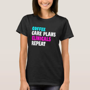 Camiseta Planos de Cuidados Clínicos de Saúde Enfermagem Es