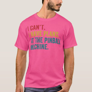 Camiseta Planos na Arcade Pinball Machine Pinball Player
