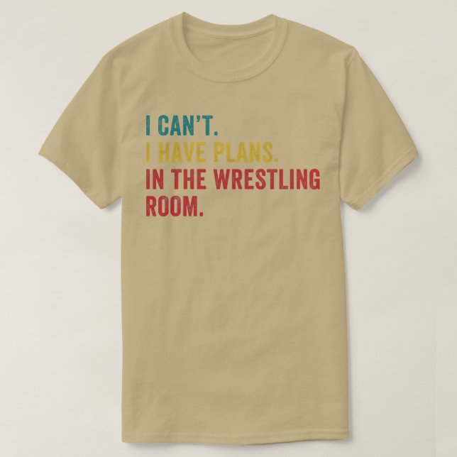 Camiseta Planos na sala de Lutas Engraçado Amateur Wrestlin (Frente do Design)