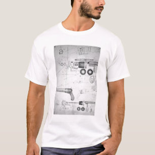 Camiseta Planos originais para um revólver da dez-câmara