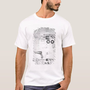 Camiseta Planos originais para um revólver da dez-câmara
