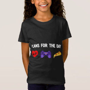 Camiseta Planos para o dia - Petting Dogs Play Videos games