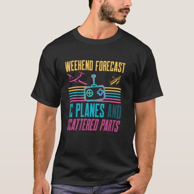 Camiseta Planos Rc De Previsão De Fim De Semana E Partes Es (Frente)