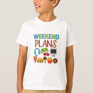 Camiseta Plans Gamer Design – Kids Gaming Shirt Graphic, Vi