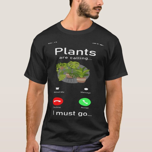 Camiseta Plant  Gardening Monstera Phone Display Plants Are (Frente)
