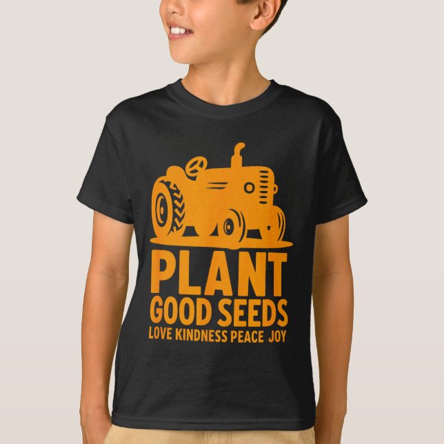 Camiseta Plant Good Seeds Love Kindness Peace Joy Christian (Frente)