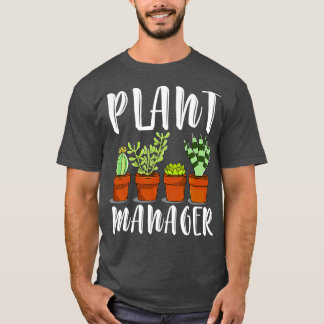 Camiseta Plant Manager Cactus Flowers Succulent Gardener