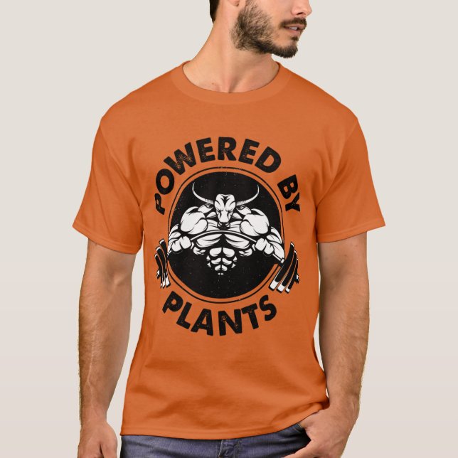 Camiseta Plant powered Vegan workout friend (Frente)