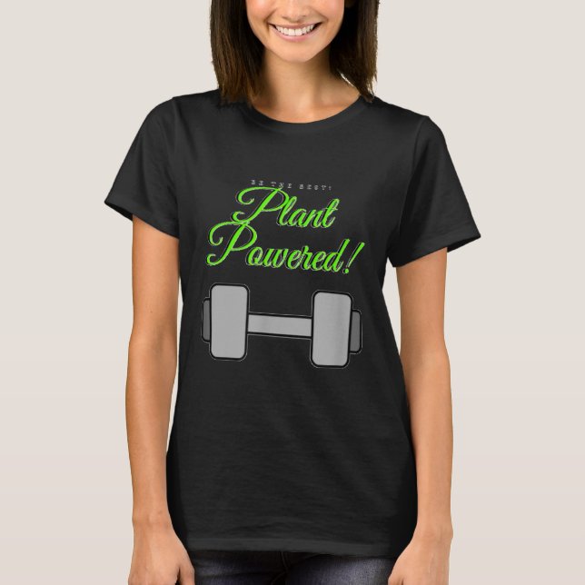 Camiseta Plant Wered Gym Motivation Vegetarian  (Frente)
