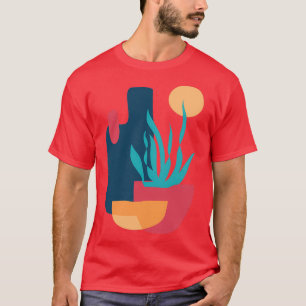 Camiseta Planta abstrato colorida