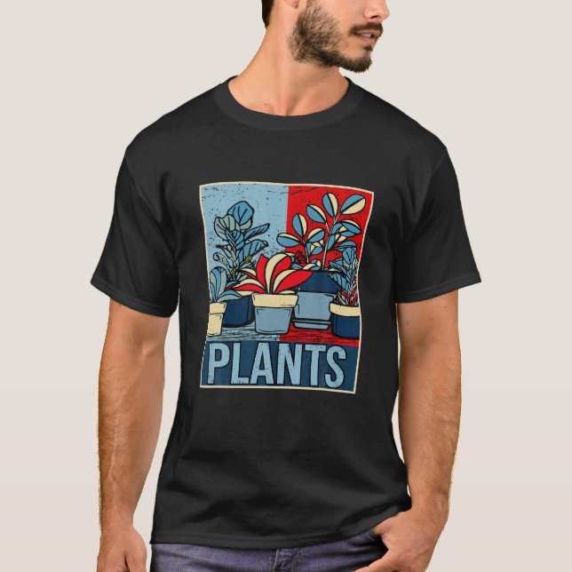 Camiseta Planta Amante Mulher Florista Jardinagem Mãe Retro (Frente)
