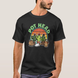Camiseta Planta Cabeça de Vaso Cacto Para Homens Mulheres J
