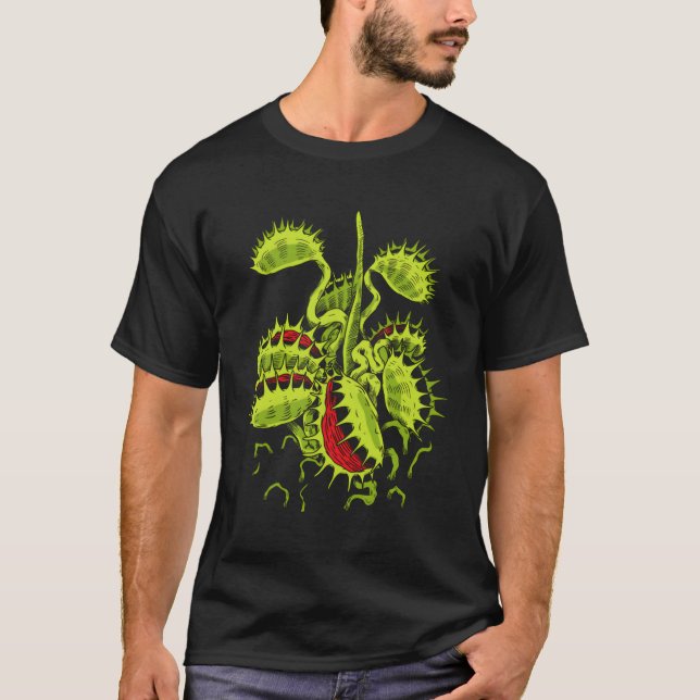 Camiseta Planta Carnívora Vênus Fly Trap Botânica (Frente)