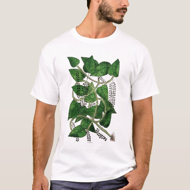 Camiseta Planta da pimenta preta, 1578 (Frente)